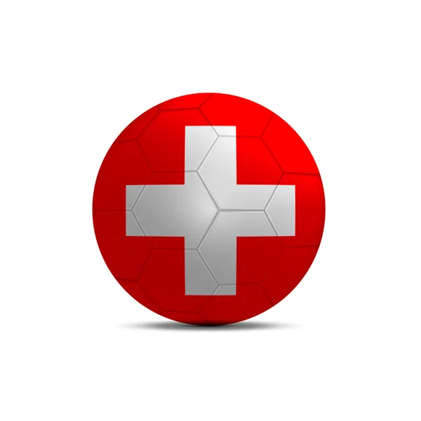 Switzerland flag ball isolated on white background — Stock Photo, Image