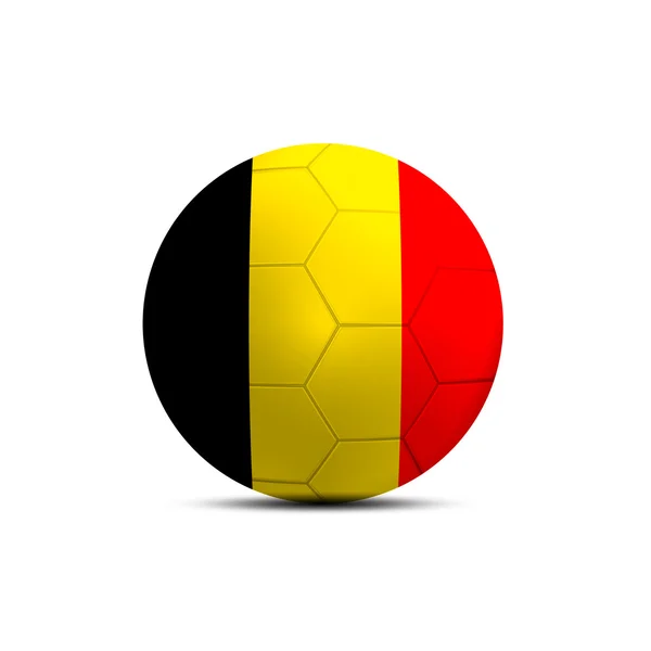 Balle drapeau Belgique isolée sur fond blanc — Photo