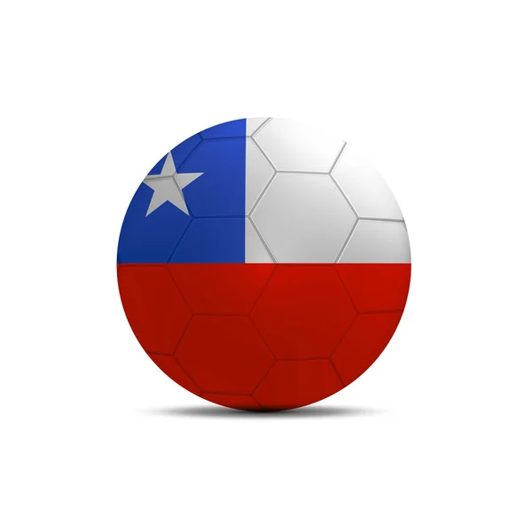 Chile flag ball isolated on white background — Stock Photo, Image