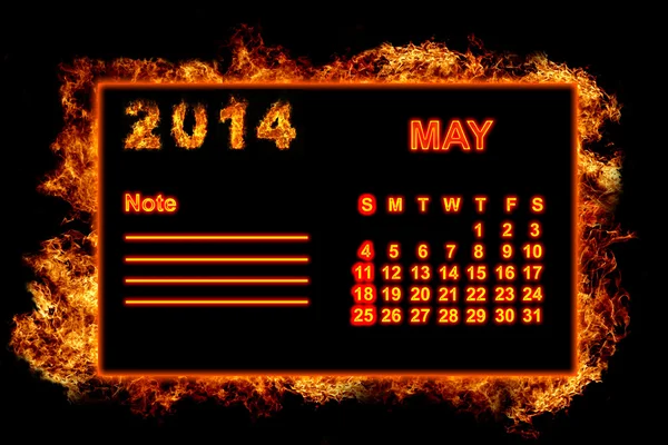 Fire Calendar May 2014