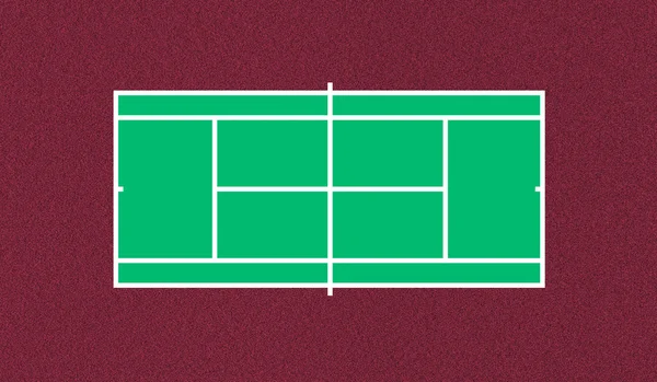 网球法院布局 — 图库照片