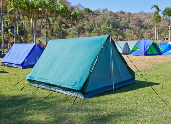 Camping tent in the mountains — Stock Photo, Image