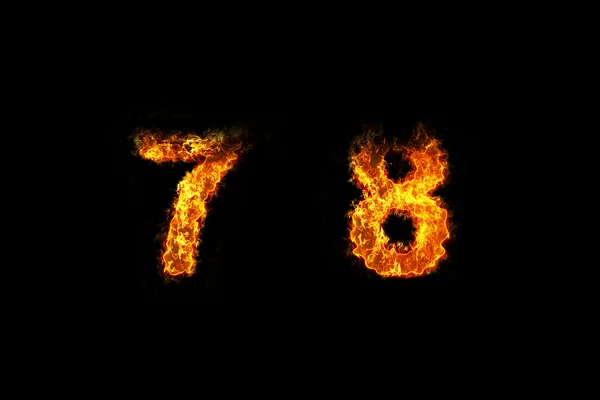 Požár na číslo 7 a 8 — Stock fotografie