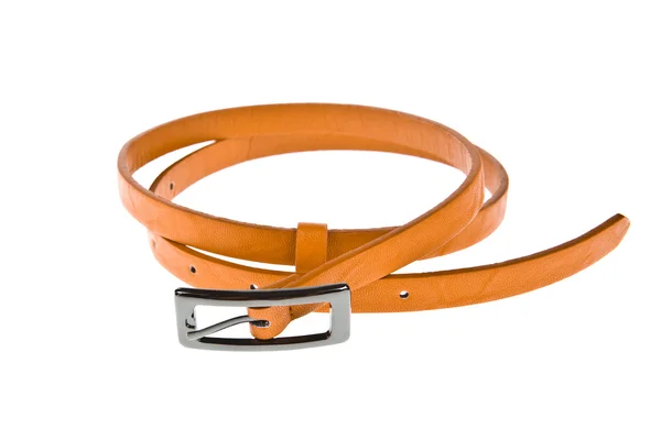 Ceinture de style femme marron isolée sur fond blanc — Photo