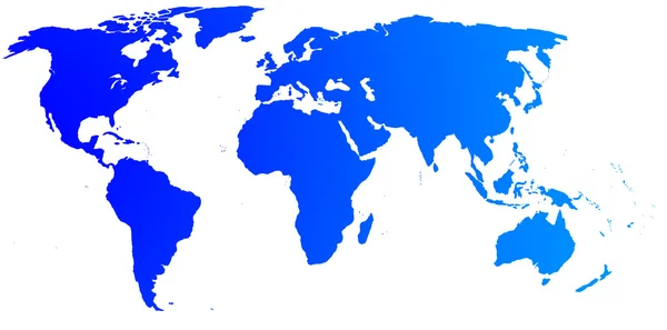 世界の高品質ブルー地図 — ストック写真