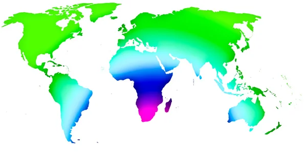 Высококачественная красочная карта мира — стоковое фото