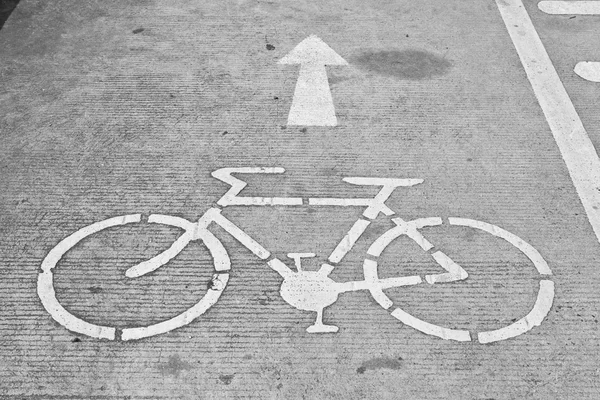 Cartel de bicicleta, carril bici — Foto de Stock