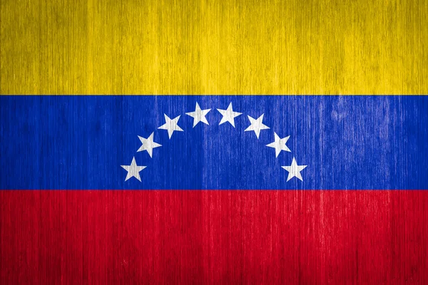 Venezuela Flag on wood background — Stock Photo, Image