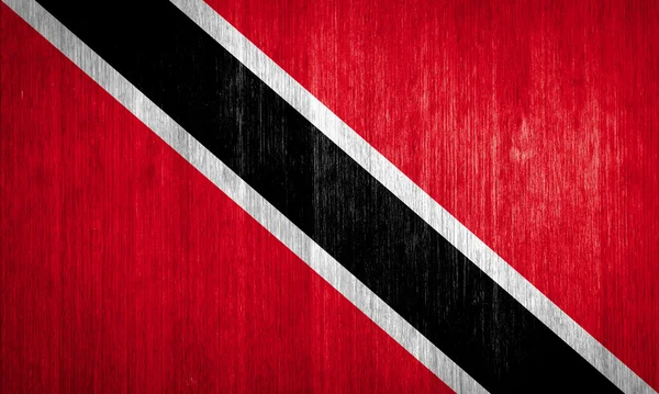 Trinidad and Tobago Flag on wood background — Stock Photo, Image