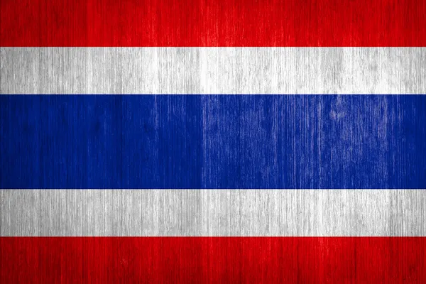 Thailändische Flagge auf Holz Hintergrund — Stockfoto