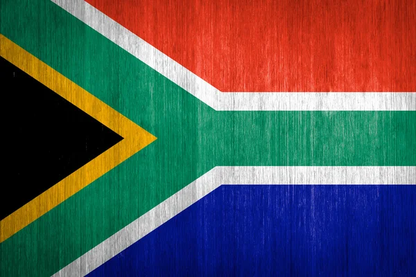 South Africa Flag on wood background — Stock Photo, Image