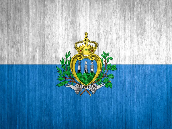 Флаг Сан-Марино на деревянном фоне — стоковое фото