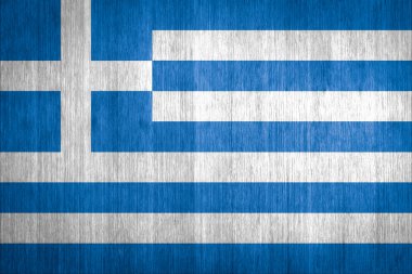 ahşap zemin üzerine Yunanistan bayrağı