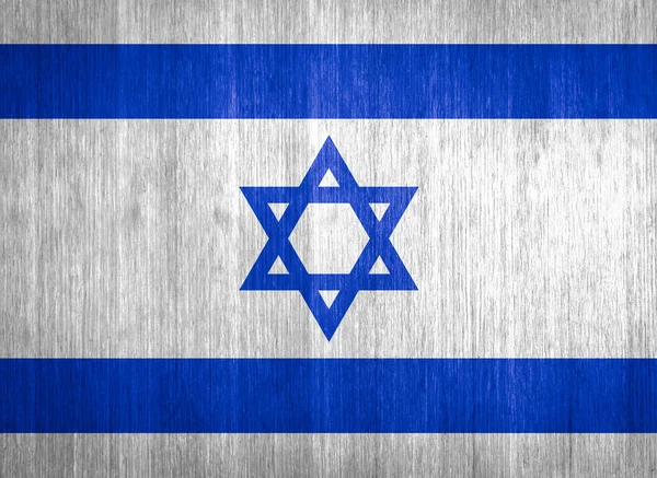 Israels flagga på trä bakgrund — Stockfoto