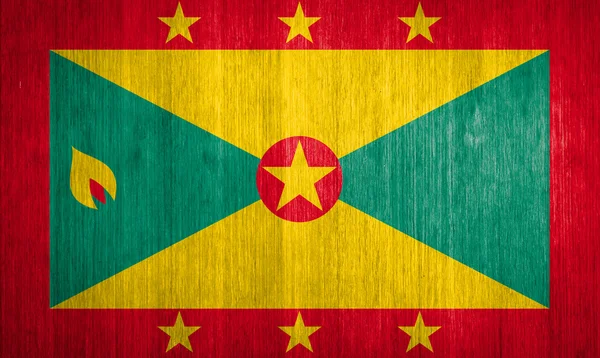 Ahşap arka plan Grenada bayrağı — Stok fotoğraf
