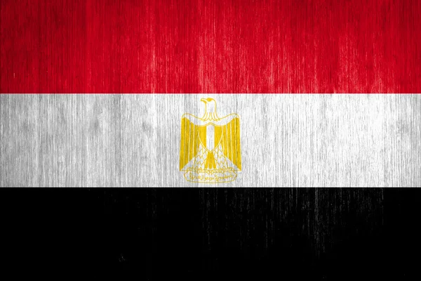 Ahşap zemin üzerine Mısır bayrağı — Stok fotoğraf