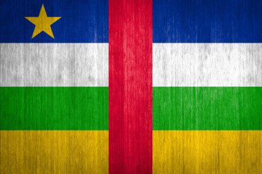 ahşap zemin üzerinde Orta Afrika Cumhuriyeti bayrağı