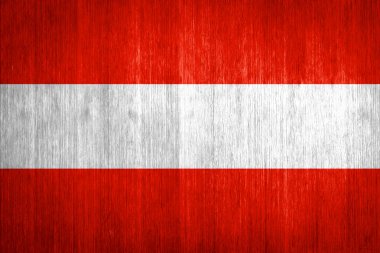 ahşap zemin üzerine Avusturya bayrağı