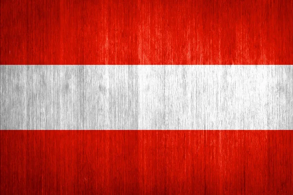 Austria Flag on wood background — Stock Photo, Image