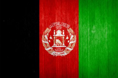 ahşap arka plan Afganistan bayrağı