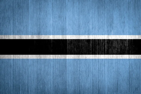 Botswana Flag on wood background — Stok fotoğraf