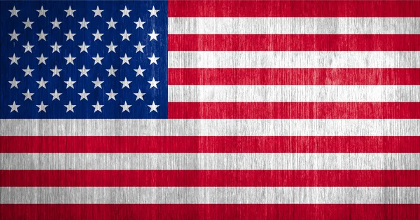 US Flag on wood background — Stock Photo, Image