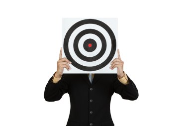 hedef tahtası ile işadamı