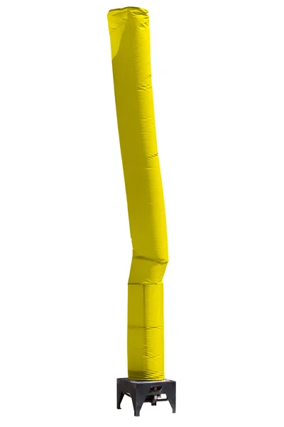 Espositore per palloncino tubo giallo cielo — Foto Stock
