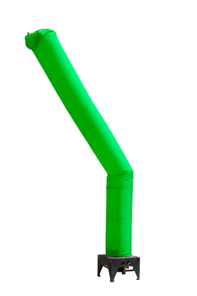 Green sky tube balloon display stand — Stock Photo, Image