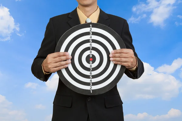 Businessman hold the target — Stock Photo, Image