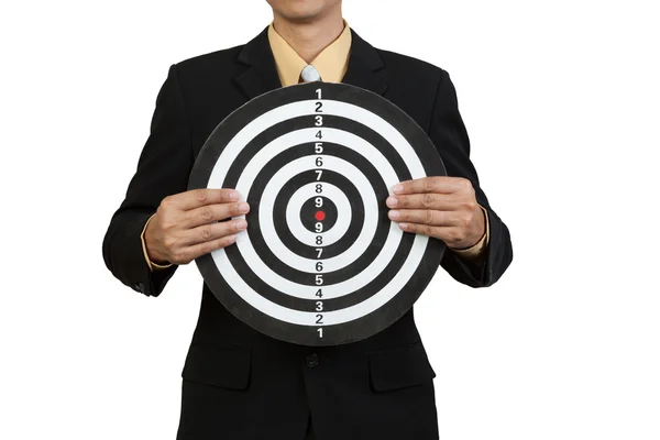 Businessman hold the target — Stock Photo, Image