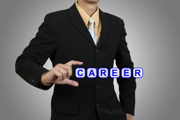 Biznesmen Pokaż słowo kariera — Zdjęcie stockowe