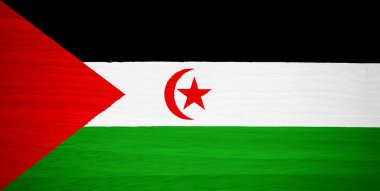 ahşap doku Batı Sahra bayrağı