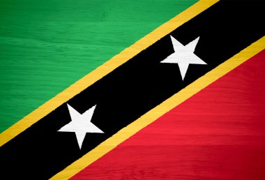 ahşap doku Saint kitts ve nevis bayrağı