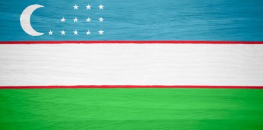 ahşap doku Özbekistan bayrağı