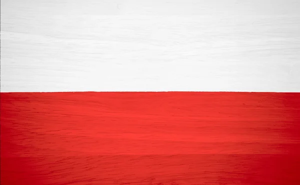 Vlajka Polsko na texturu dřeva — Stock fotografie