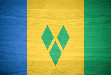 ahşap doku Saint vincent ve Grenadinler bayrağı