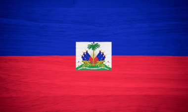 ahşap doku Haiti bayrağı