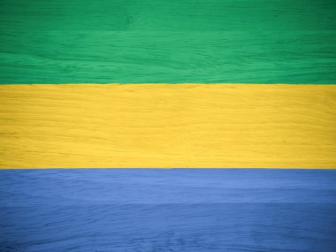ahşap doku Gabon bayrağı