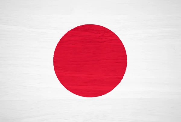 Japan flag on wood texture — Stock Photo, Image