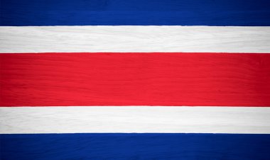 ahşap doku Kosta Rika bayrağı