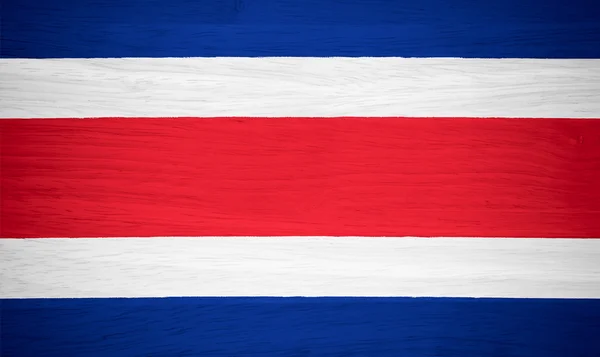 Costa rica flagga på trä textur — Stockfoto