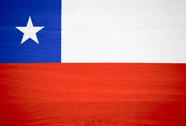 Chile flag on wood texture — Stock Photo, Image