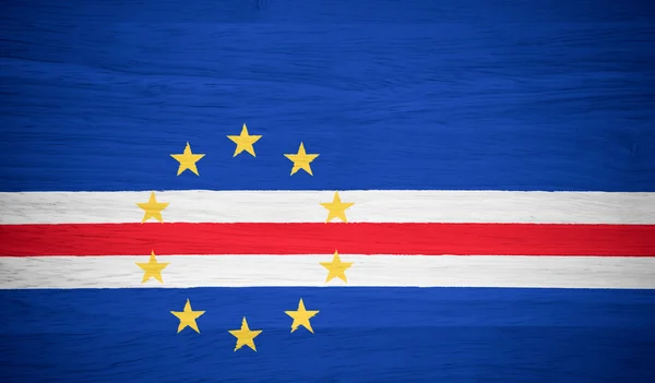 Bandera de Cabo Verde sobre textura de madera — Foto de Stock