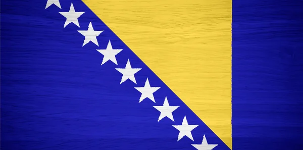 Bandera de Bosnia y Herzegovina sobre textura de madera —  Fotos de Stock