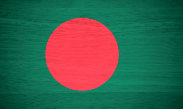 Bandeira de Bangladesh em textura de madeira — Fotografia de Stock