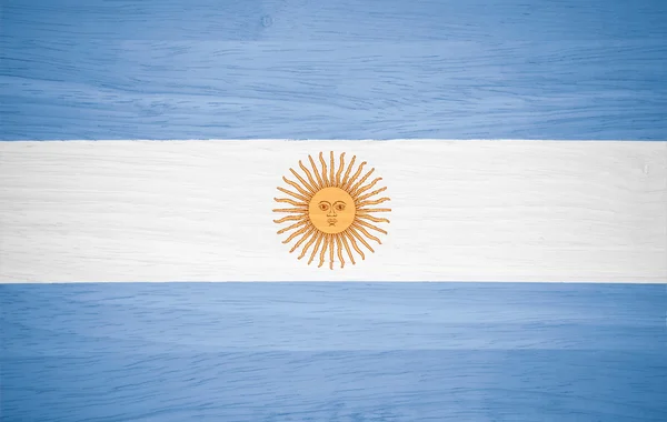 Argentinien Flagge auf Holz Textur — Stockfoto