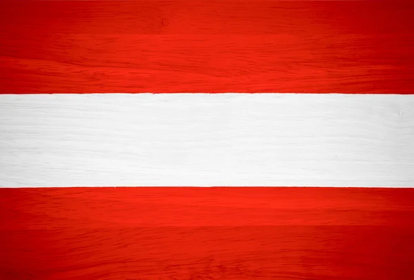 Bandera de Austria sobre textura de madera —  Fotos de Stock