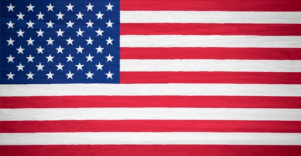 USA flag on wood texture — Stock Photo, Image