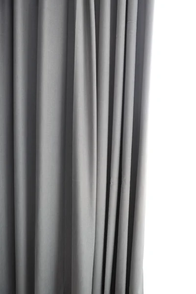 Tät textil gardin bakgrund med veck på vit bakgrund — Stockfoto